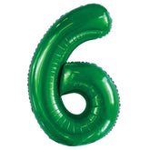 Green Giant Foil Number Balloon - 6 - The Party Room